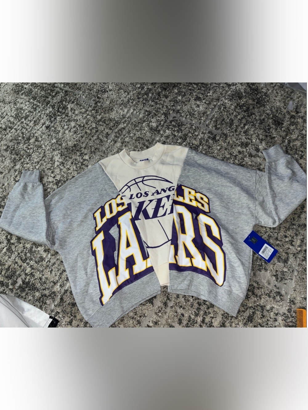 NBA Cream and Blue Ultra Game Pullover